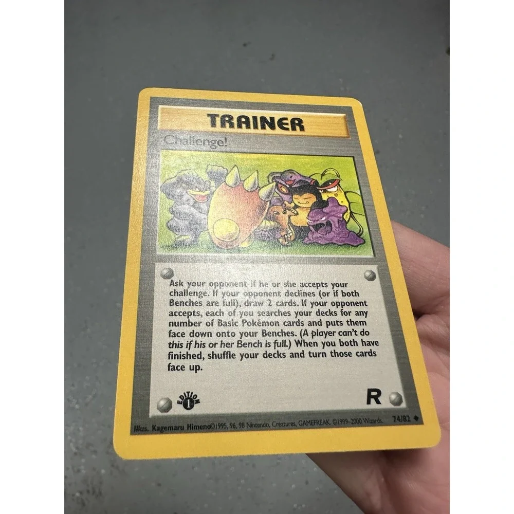 Challenge!‎ ERROR Printer Hickey 74/82 Team Rocket Pokemon 1st Edition HP - DMG